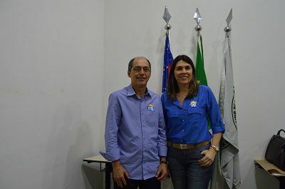 Candidatos da Chapa 17 "Juntos pela UFAM, professor Hedinaldo Narciso Lima e professora Nikeila de Oliveira Conde